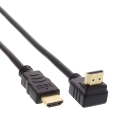 InLine® HDMI Kabel, gewinkelt, HDMI-High Speed mit Ethernet, Stecker/Stecker