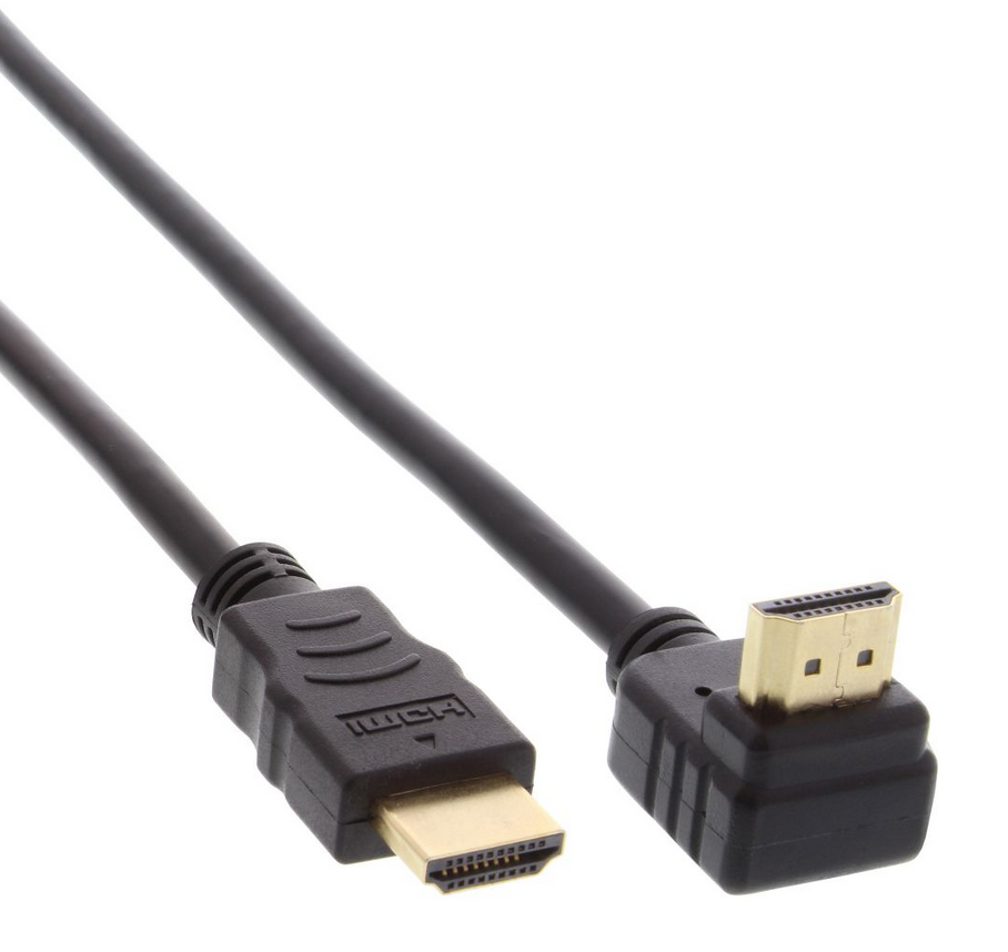 InLine® HDMI Kabel, gewinkelt, HDMI-High Speed mit Ethernet