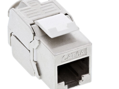 InLine® Keystone RJ45 Buchse/LSA Einsatz, SNAP-In, Cat.6a, schmale Bauform