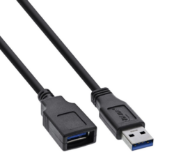 InLine® USB 3.0 Kabel, A Stecker/Buchse, schwarz