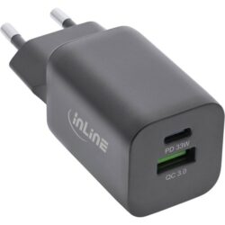 InLine USB Netzteil, Ladegerät, USB-A + USB Typ-C