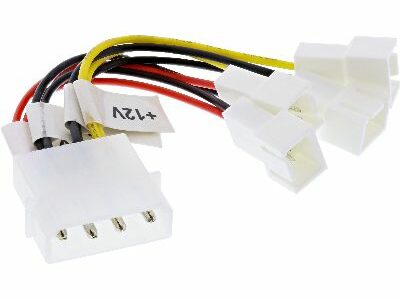 InLine Lüfter Adapterkabel, 2x 12V und 2x 5V, für 4 Lüfter