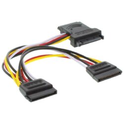 InLine SATA Stromadapterkabel SATA Stecker / Buchse an 2x SATA Stecker