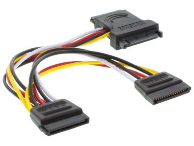 InLine SATA Stromadapterkabel SATA Stecker / Buchse an 2x SATA Stecker