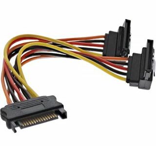 InLine SATA Y-Stromadapterkabel SATA Strom Buchse auf 2xSATA Strom Stecker