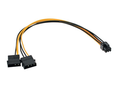 InLine Stromadapter int., 2x4pol zu 6pol für PCIe (PCI-Express) Grafikkarten