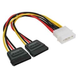 InLine Stromkabel Stromadapterkabel intern 2xSATA Stecker auf 4pol Stecker