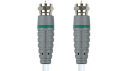 Bandridge- Konfektioniertes HF-Kabel, F Männlich - F, 2m, Weiss