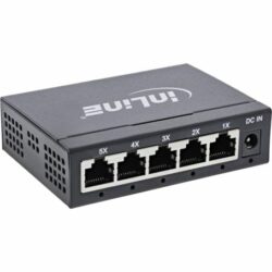 InLine Gigabit Netzwerk Switch 5-Port, 1Gb/s, Desktop, Metallgehäuse, lüfterlos