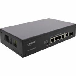 InLine PoE+ Gigabit Netzwerk Switch 5 Port (4x PoE+), 1xSFP, 1Gb/s, Desktop