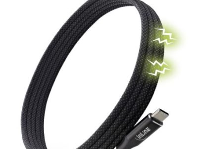 InLine Magnetic USB-C Kabel, USB-C Stecker/Stecker, 100W, schwarz, 1m