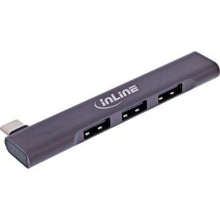 InLine Slim USB-C Hub, 4-Port, USB 3.0 + 3x USB 2.0, schmale Bauform