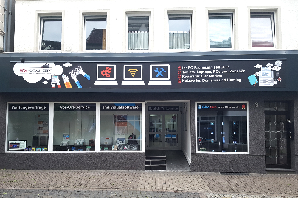 Außenansicht unseres Ladenlokals in der Oststraße 9