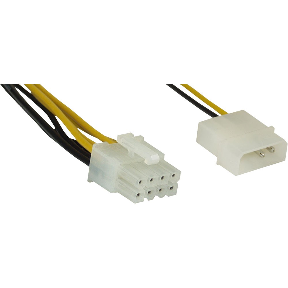 inLine Stromadapter, 4pol zu 8pol, Netzteil zu Mainboard, 0,45m