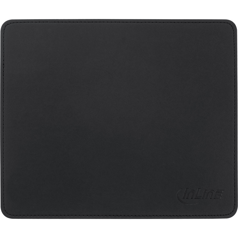 inLine Maus-Pad Premium Kunstleder, schwarz, 255x220x3mm