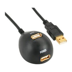inLine USB-A 2.0 Verlängerung, Stecker zu Buchse, 2m