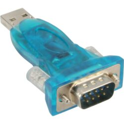 inLine USB zu Seriell Adapter, Stecker A an 9pol Sub D Stecker, mit USB Verlängerung 0,8m